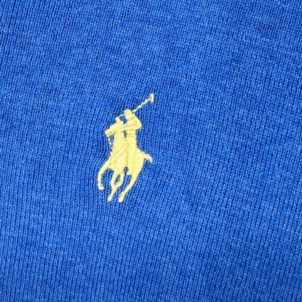 Polo Ralph Lauren Blue Pima Cotton V-Neck Sweater Vest Mens 4XB Big Yellow Pony - Picture 5 of 7